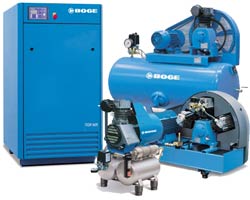 Воздушные компрессоры BOGE,фильтры и системы управления от немецкого производителя.
